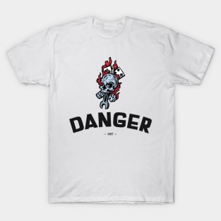 danger skull flame T-Shirt